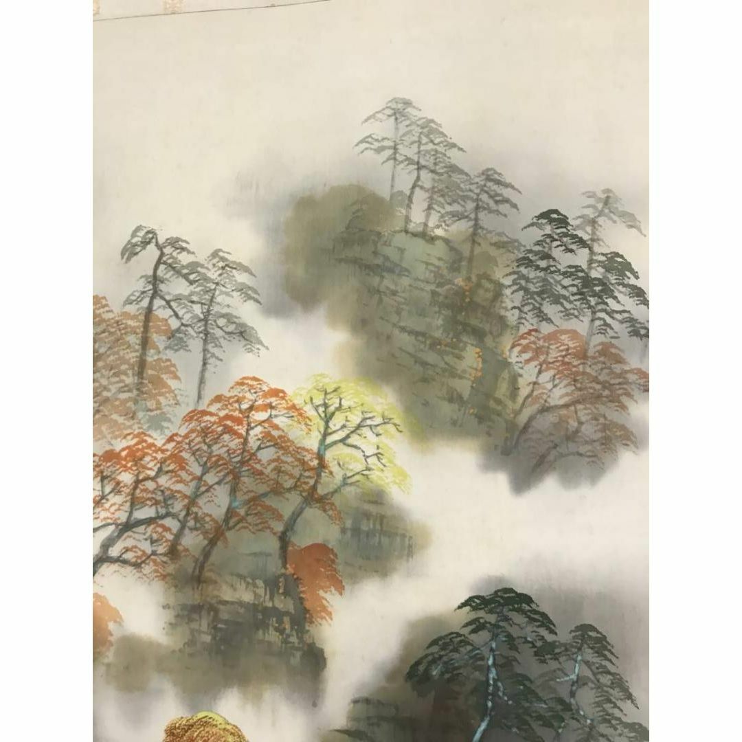 真作】超遊/渓山秋景図/秋景山水図/山水図/掛軸☆宝船☆AB-769の通販