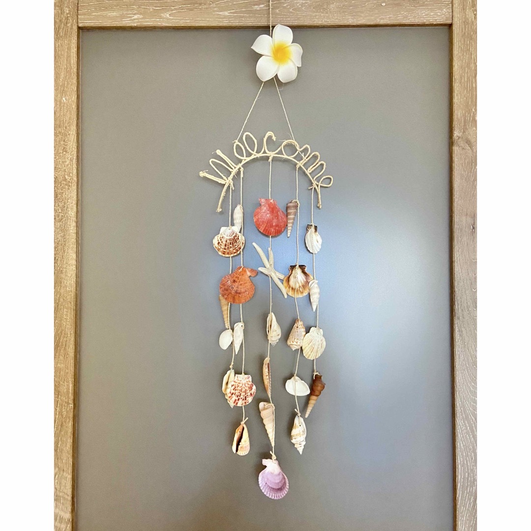 ウェルカム 壁掛け 壁飾り カラフル 貝殻の通販 by ringrindon shop