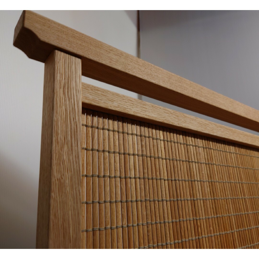 衝立 間仕切り 全て天然杢楢無垢材 全て 自然オイル手塗り塗装木地