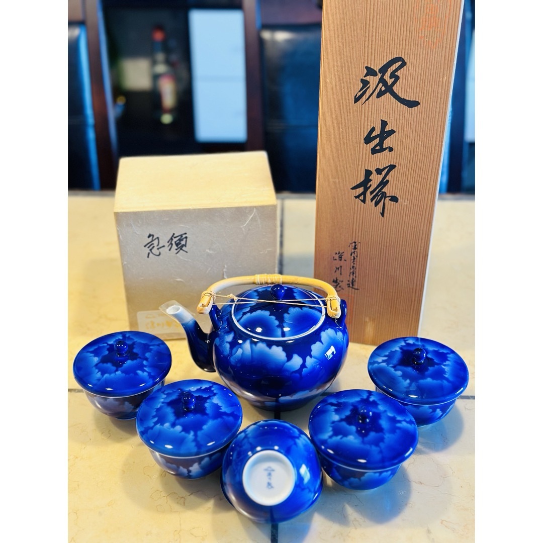 深川製磁 - 宮内庁御用達-【深川製磁】急須+湯呑みセットの通販 by HY