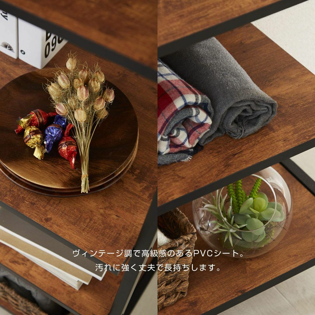 サイズ:80cm】ドウシシャ ビスカーナ ラック 幅80cm 6段 棚 木製 の