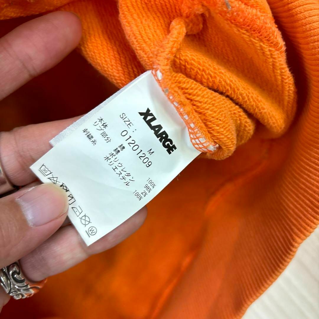 XLARGE - XLARGE オレンジ パーカー M 鬼フェード ストリートの通販 by