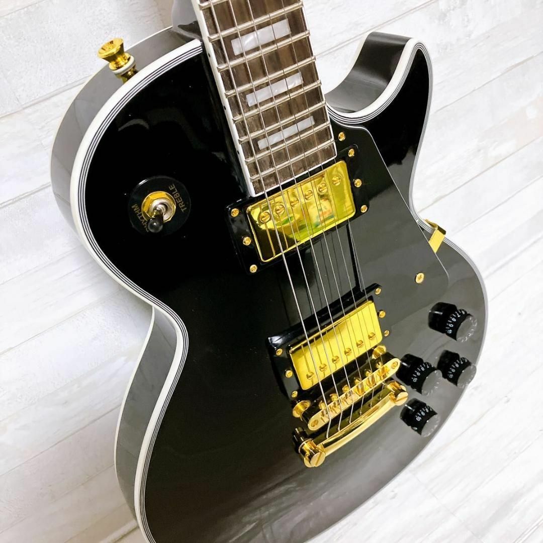 極美品】MAISON レスポール カスタム エレキギター ブラック 弦楽器の