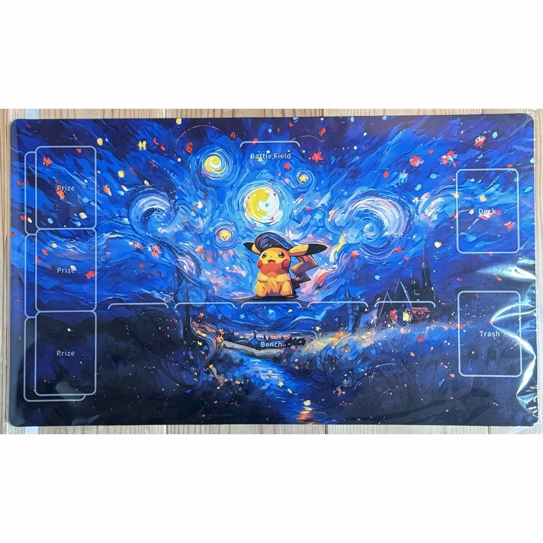 ポケモン - ポケモン 星月夜 ゴッホ ピカチュウ ラバー プレイマット