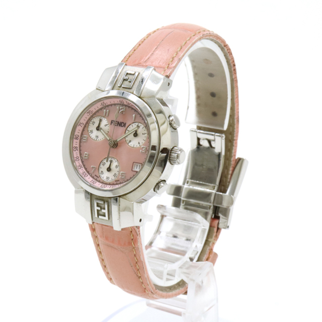FENDI - FENDI フェンディ オロロジ クロノグラフ ピンクシェル文字盤