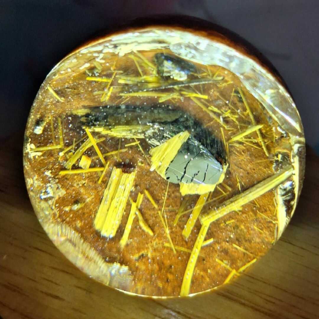 ⭐*️様 タイチンルチル パイライト共生 ガーデンクォーツスフィア 45