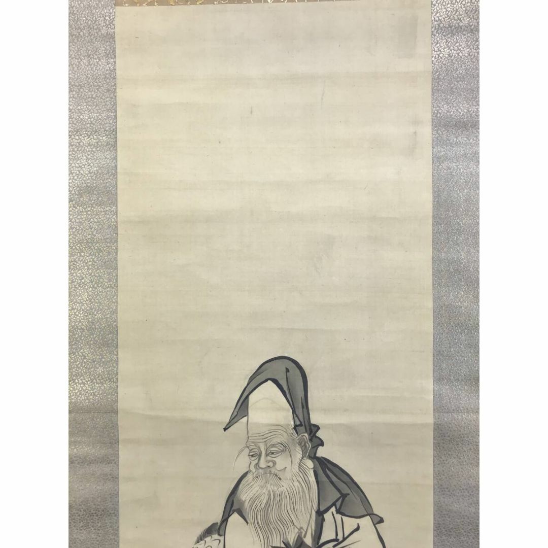 模写/谷文晁/寿老人図/人物図/七福神/祝掛軸/掛軸☆宝船☆AJ-508の通販