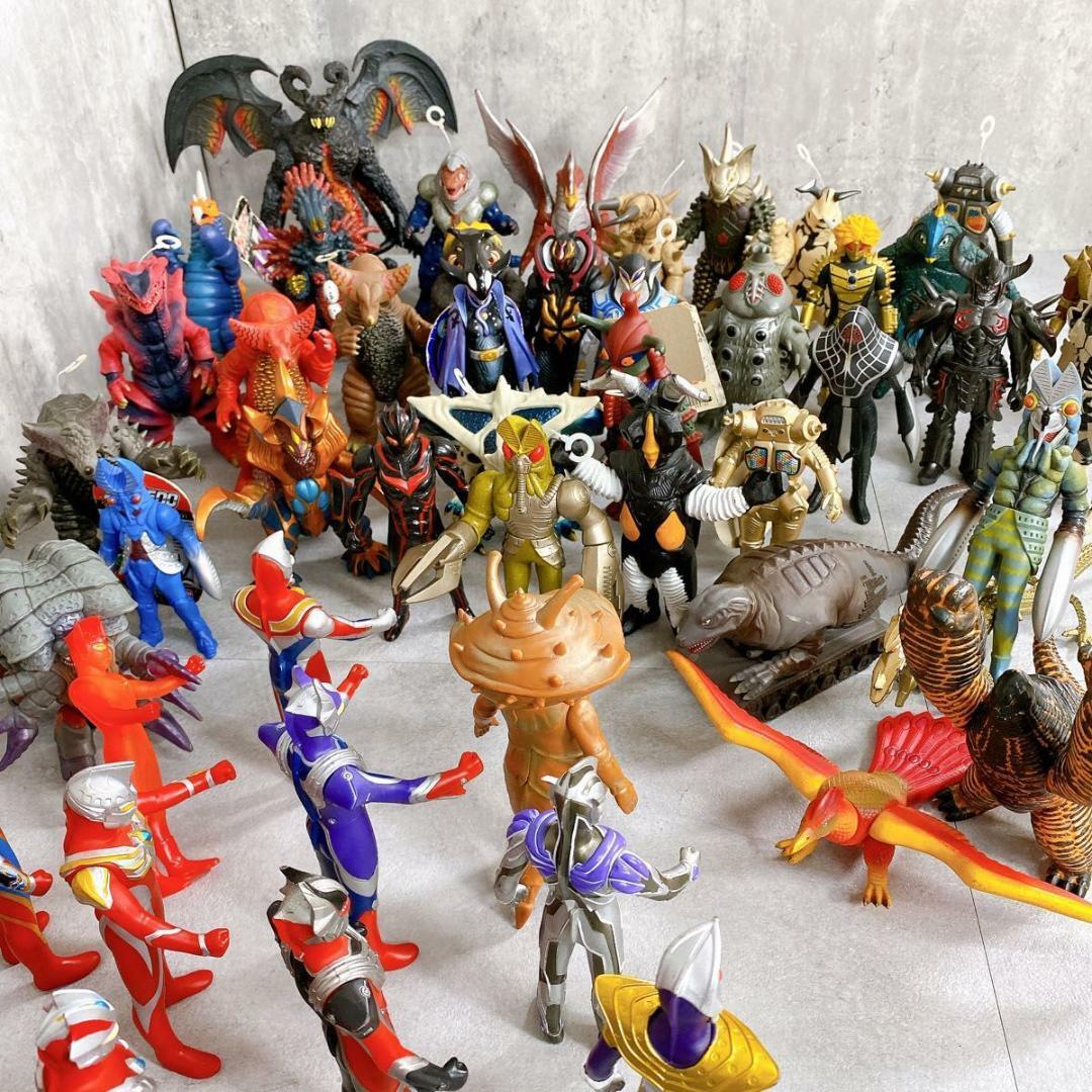 Y336 ウルトラマン & ウルトラ怪獣 シリーズ ソフビ 46体 大量 希少の