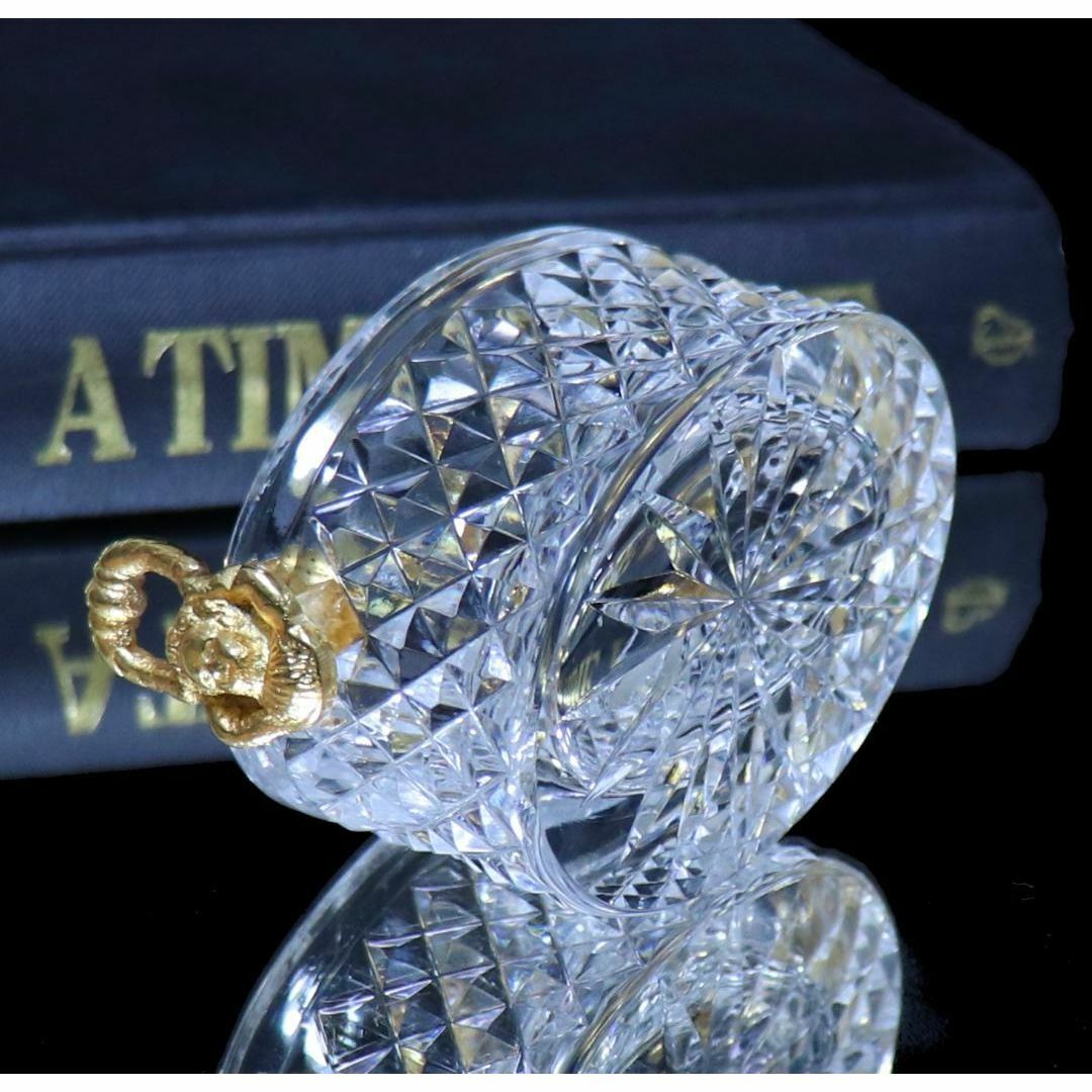 オールド・バカラ 極稀少 天使文ブロンズ装飾 オーバル型灰皿