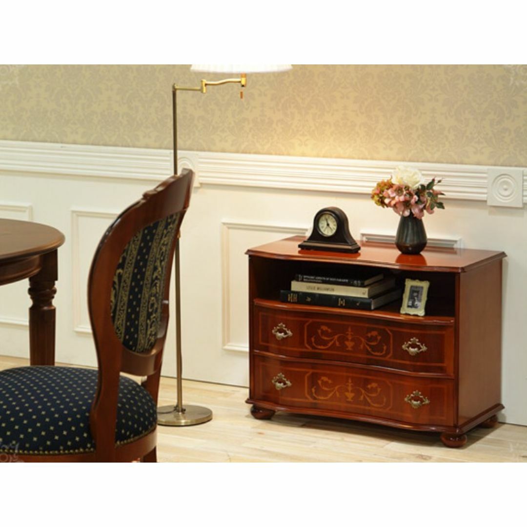 NMU ITA 収納家具 ブラウン 2段 幅75㎝ NMU ITA 収納家具 ブラウン 2