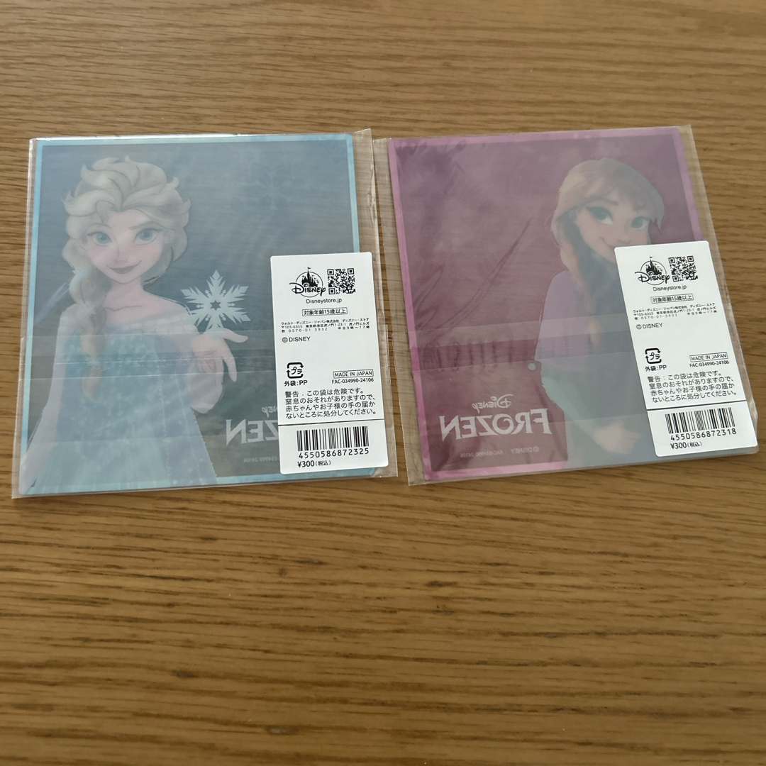 アナと雪の女王 - 【2枚セット】アナ＆エルサ クリア色紙 ディズニー