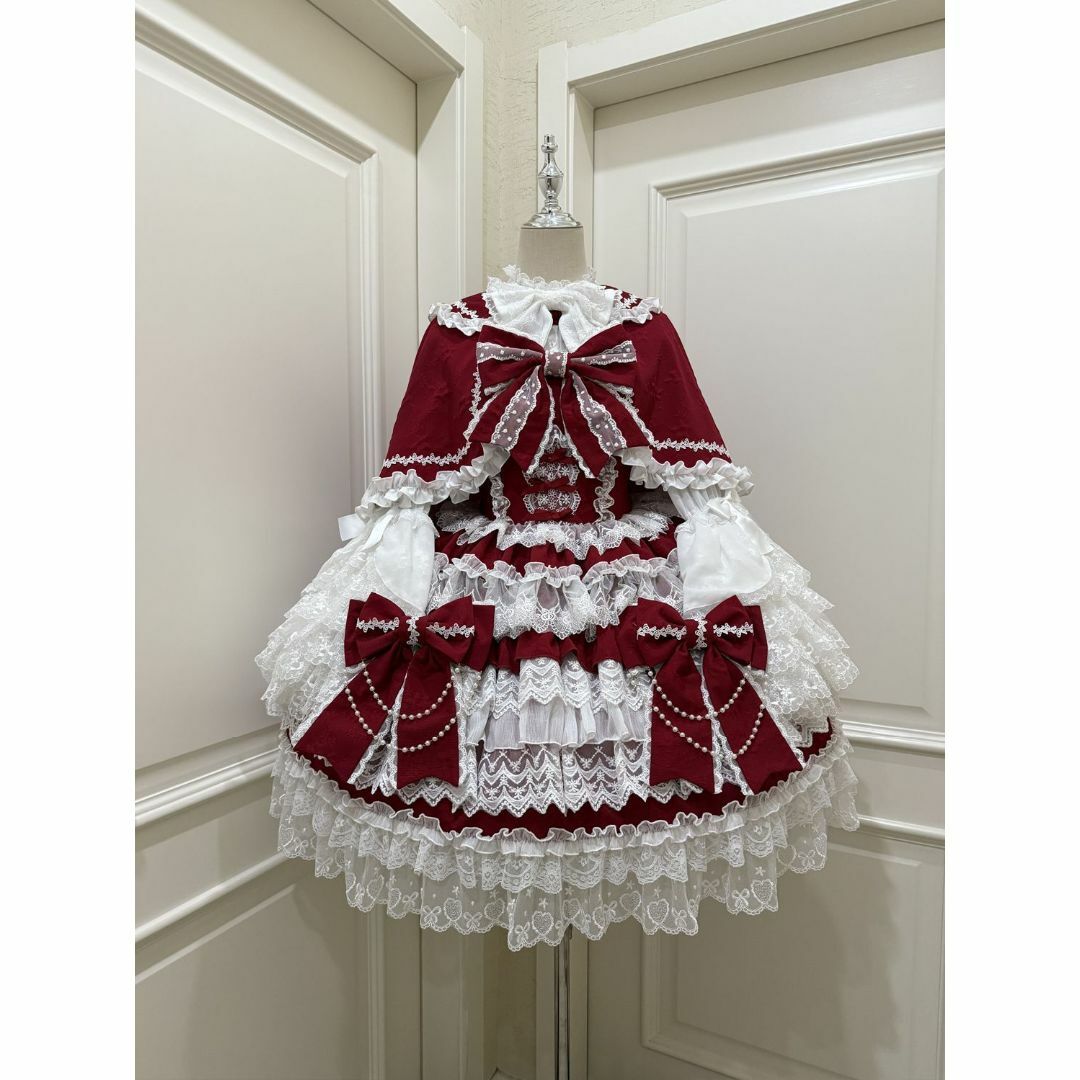 韓嬢❤十字心結】ゴスロリ・ロリータドレスフリル付き ロリィタドレス