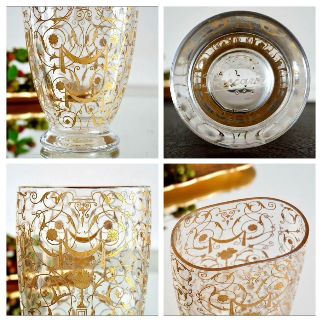 Baccarat - 希少☆オールドバカラ ミケランジェロ 花瓶 24金彩