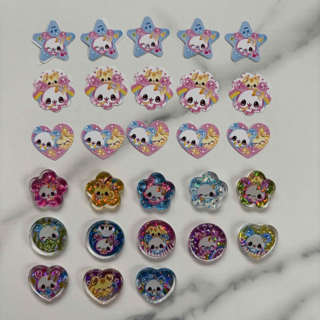 CRUX - 平成レトロ 当時物おはじきシール クラックス うさぎ りすの