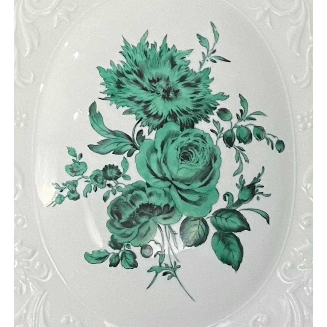 Meissen マイセン/※極稀少1級品 陶板 ワトー グリーン レリーフ