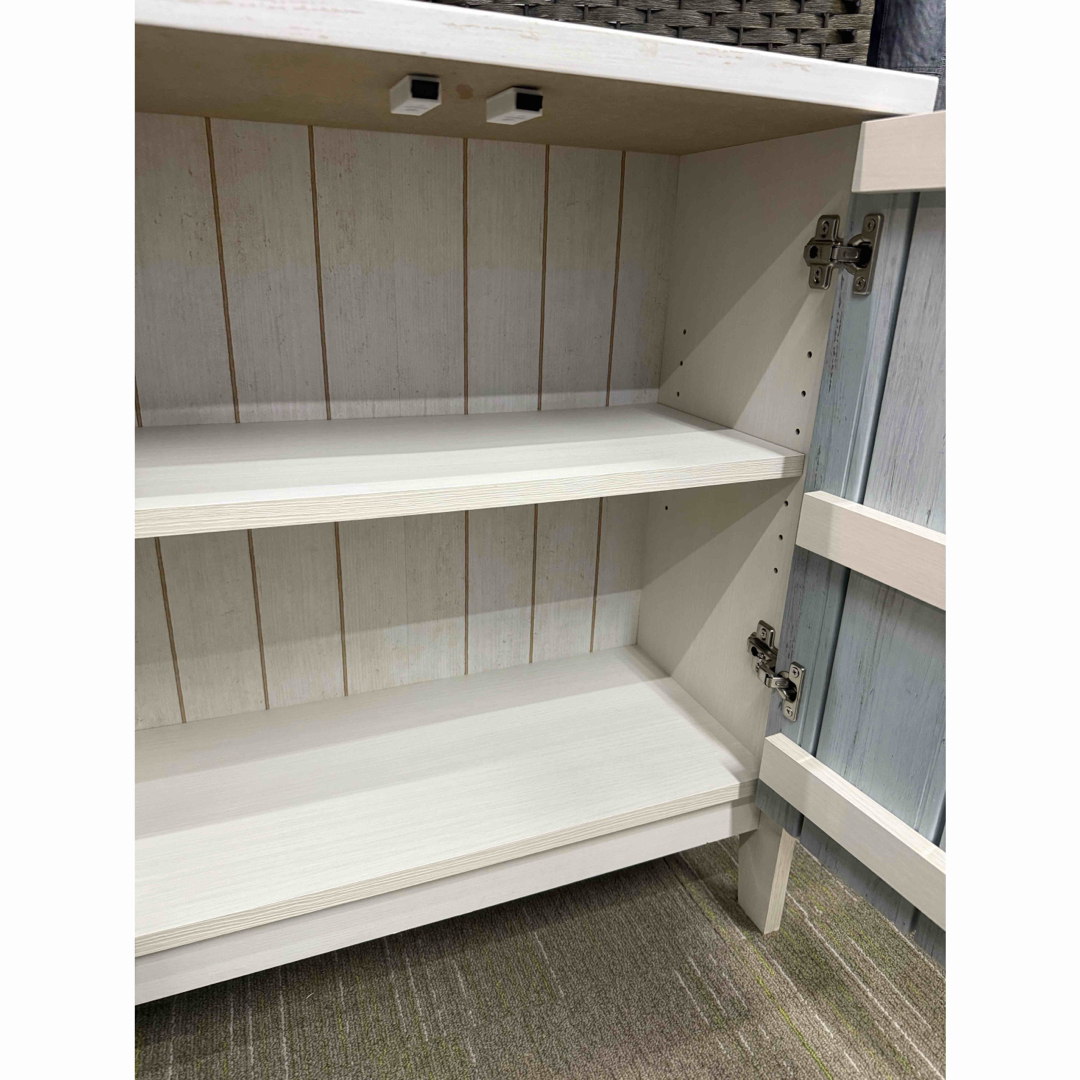 洗浄消毒作業済】ニトリ キャビネット マリーナ SEA7085DWW&BL