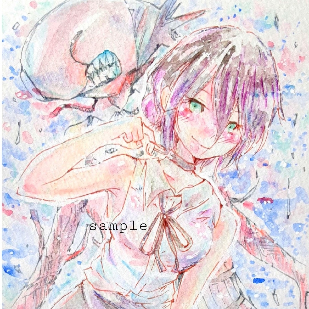 原画】チェンソーマン.レゼ.手描きイラストの通販 by ねこ shop｜ラクマ