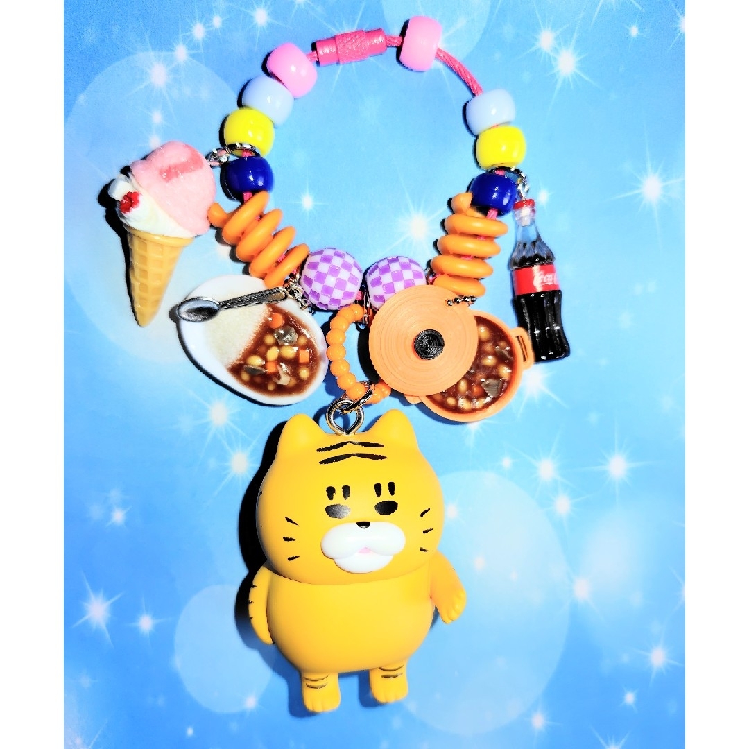 No.79 🍛ノラネコ🍛カレー🍛じゃらじゃらキーホルダー‼️の通販 by