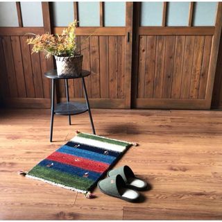 ペルシャギャッベ (ギャベ) チェアマット 40x46cm ギャッベ ラグ