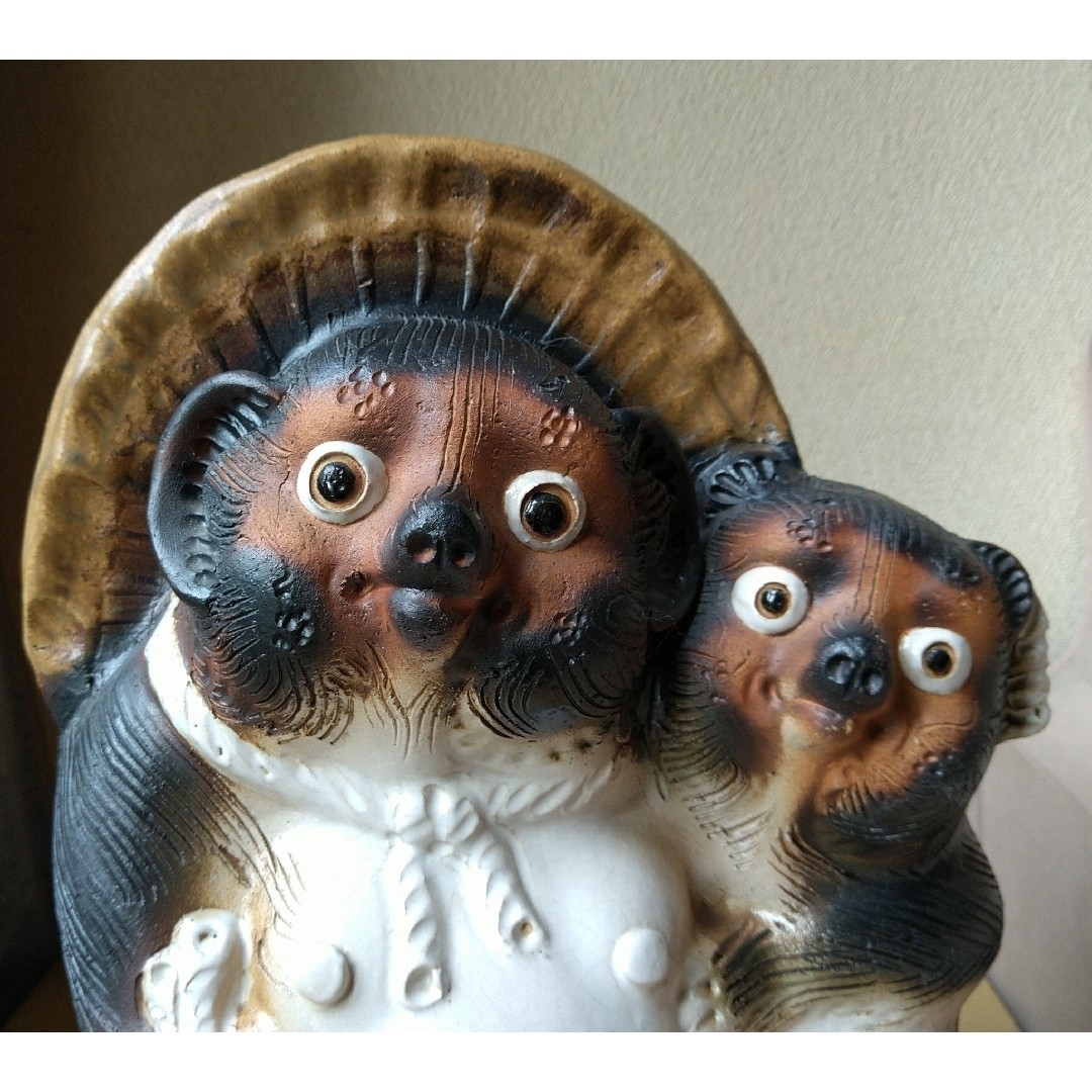 信楽焼 宗陶苑 夫婦たぬき 高さ約32cm