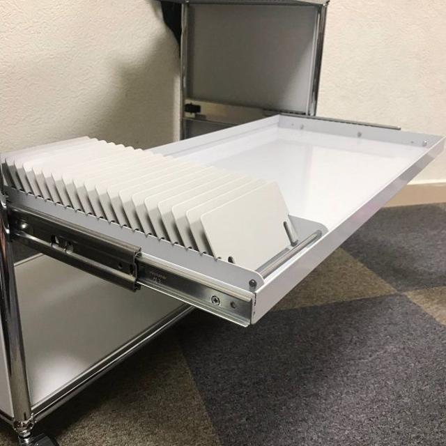 USM Haller ハラー純正 CD収納ケース 奥行35cm用 ライトグレーの通販