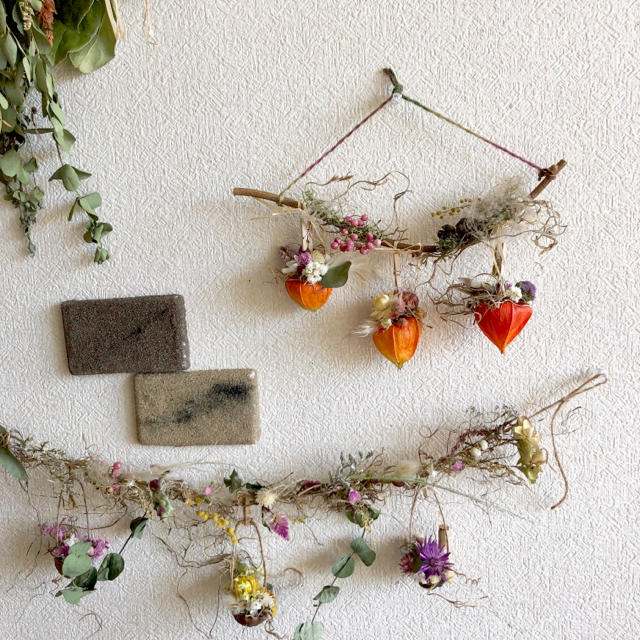 ほおずきのガーランドの通販 by ハッピー♡リース、ブーケ、雑貨｜ラクマ