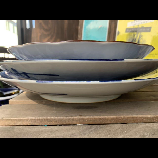 有田焼 萬二郎 作 大皿セット 白磁藍染 牡丹の通販 by トニー's shop