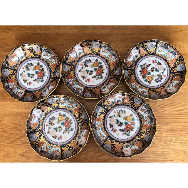 新品】琳派 古伊万里様式 和皿揃(5客) 木箱付