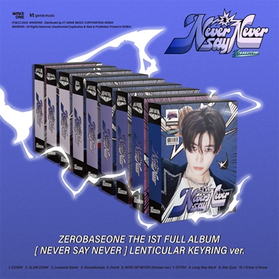 THE 1ST FULL ALBUM: NEVER SAY NEVER (LENTICULAR KEYRING Ver