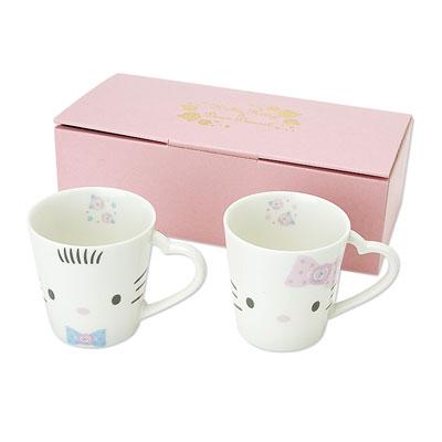 ハローキティ & ディアダニエル ペアマグカップ(ウェディングローズ