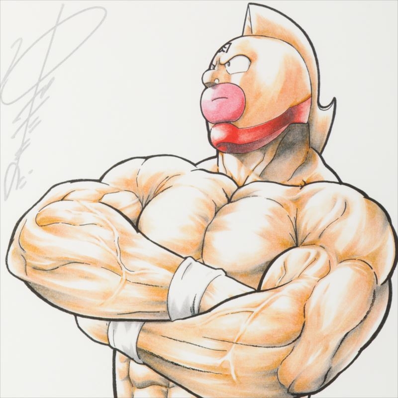 6.『キン肉マン英雄』/ ゆでたまご先生直筆サイン入り額装リトグラフ