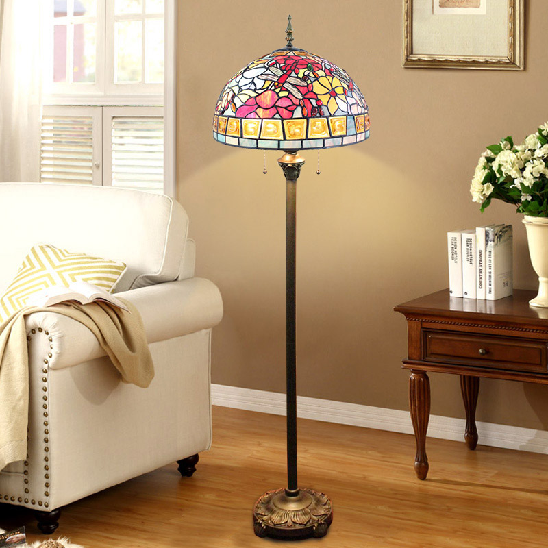 フロアスタンド ステンドグラスランプ フロアランプ 照明器具 書斎