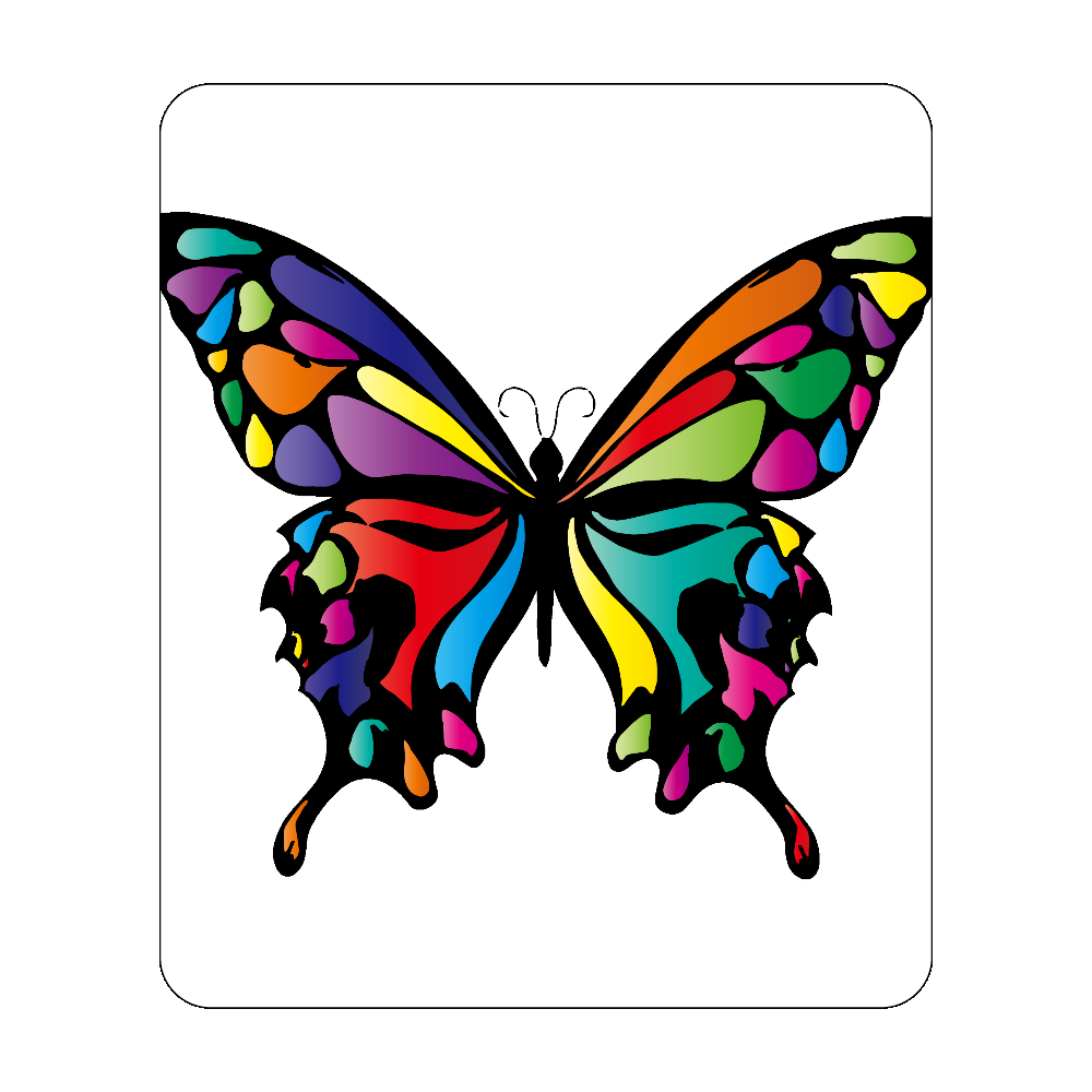 ステンドグラスの蝶々アクリルカード W72×H86の商品購入ページ