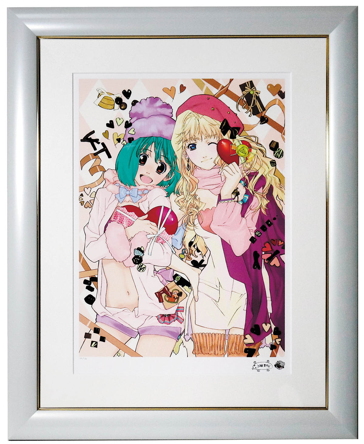 江端里沙直筆サイン入りカラー複製版画「マクロスF」