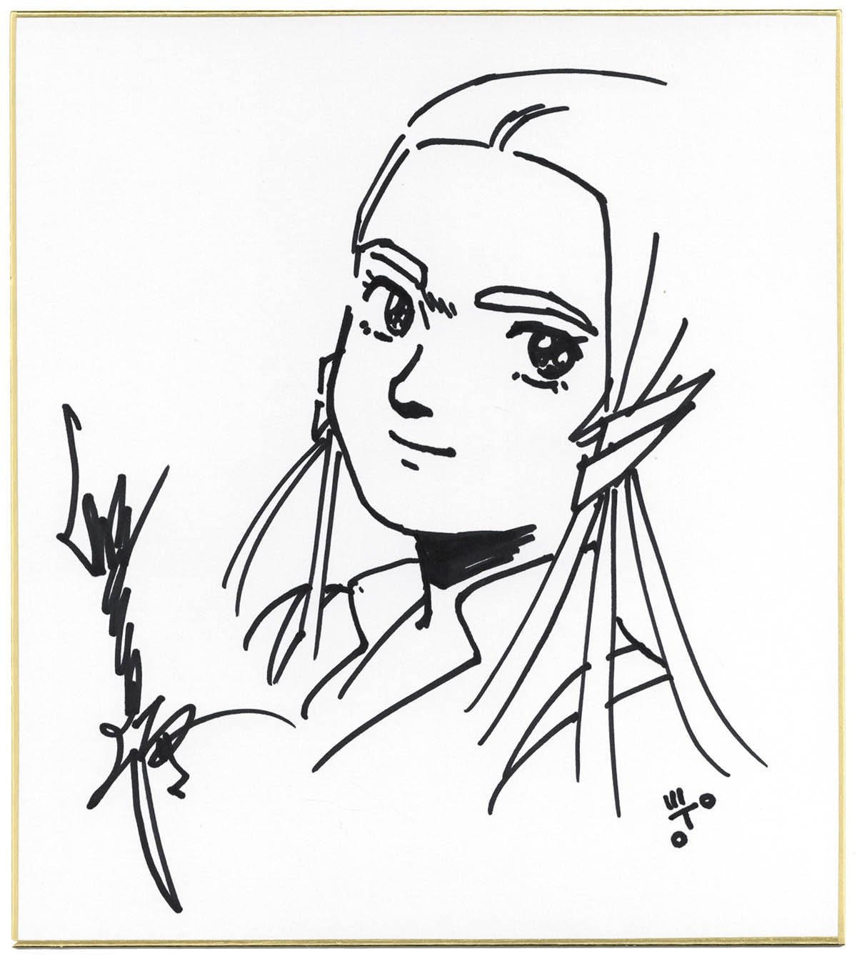 湖川友謙直筆色紙「聖戦士ダンバイン」キーン・キッス