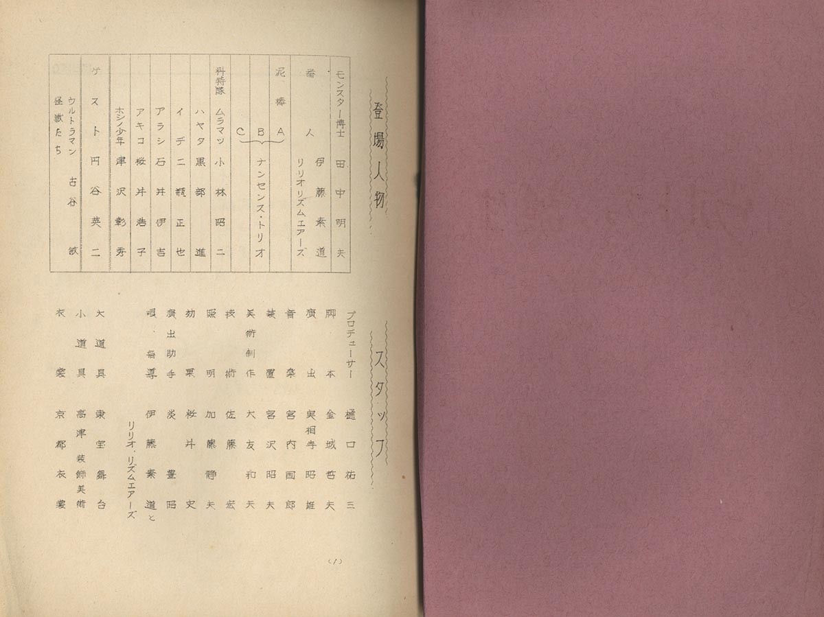 ウルトラマン前夜祭 ウルトラマン誕生 台本［制作素材］