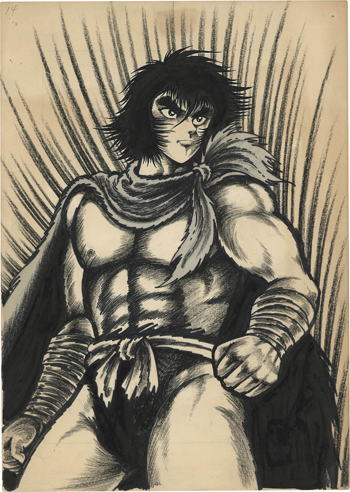 3047] 永井豪 直筆イラスト「バイオレンスジャック」