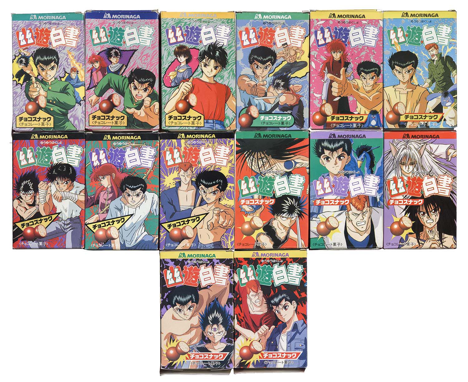 森永製菓 幽遊白書チョコスナック 空き箱 14個セット