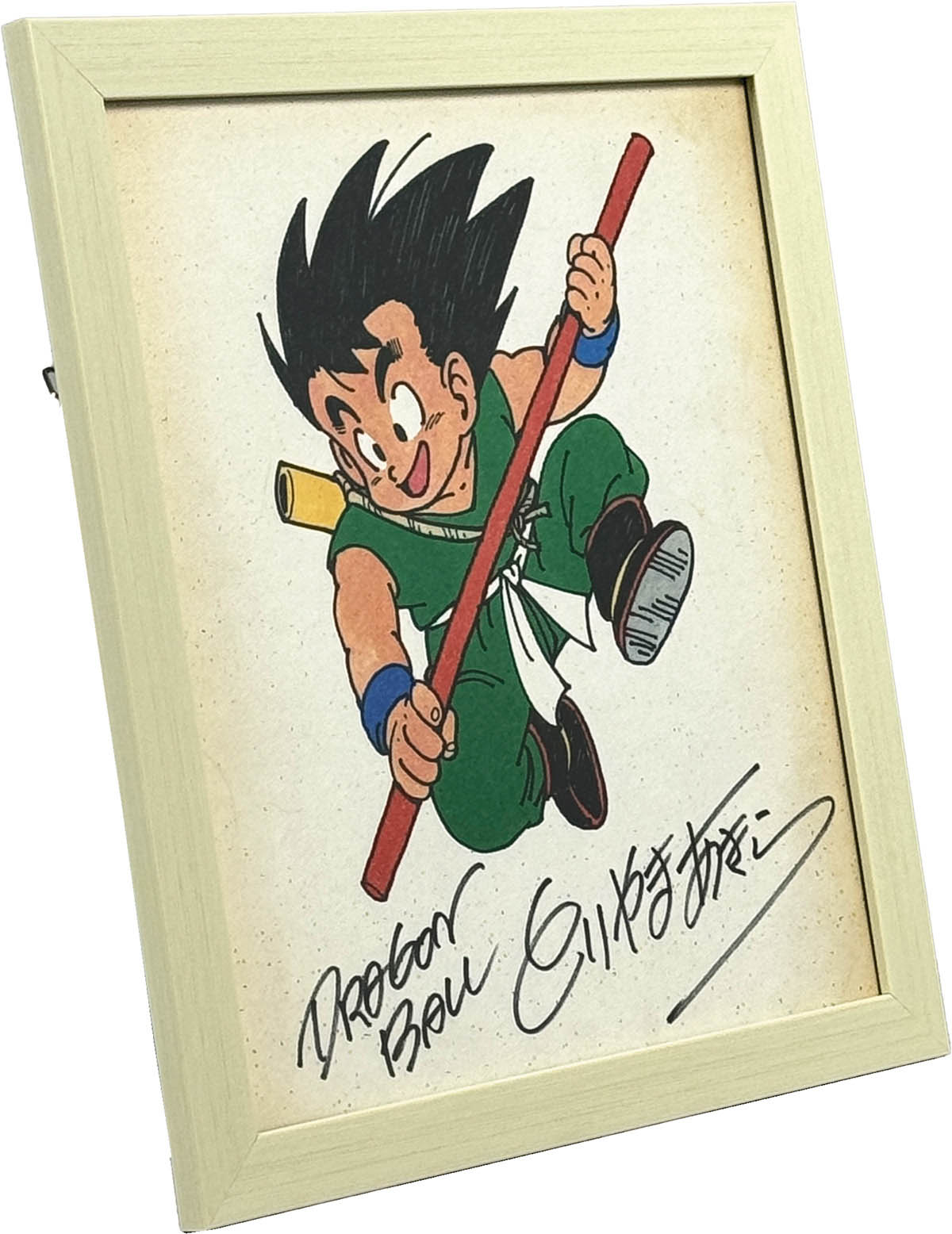 2088] 鳥山明 直筆サイン入りカラー複製色紙「ドラゴンボール」孫悟空