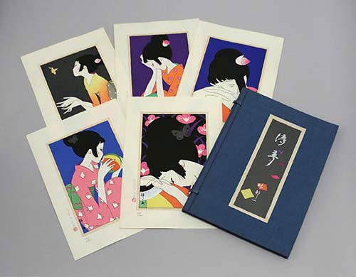 林静一直筆サイン入りカラー版画5葉「儚夢」