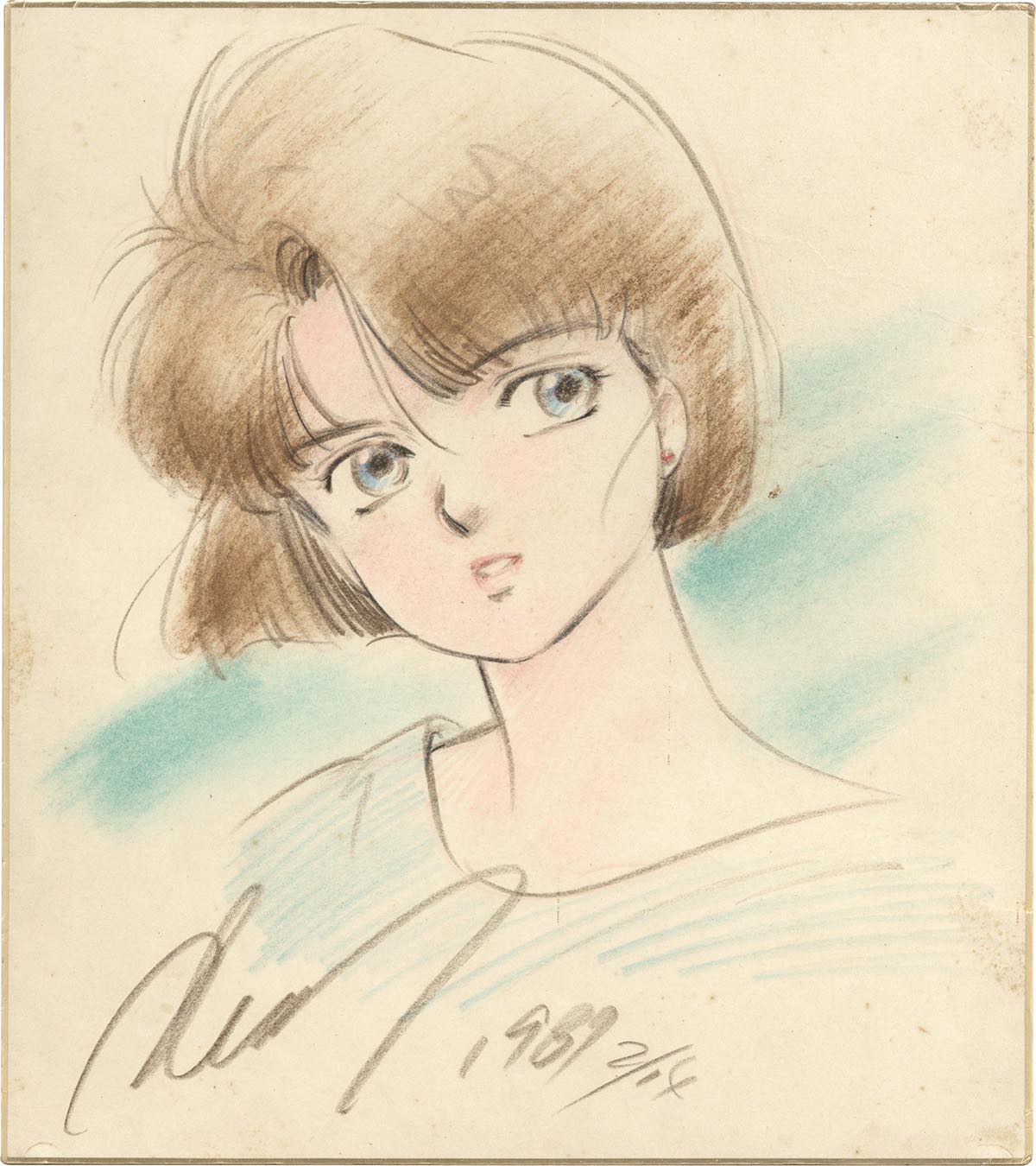 3105］ 高田明美 直筆カラー色紙「トワイライトQ」