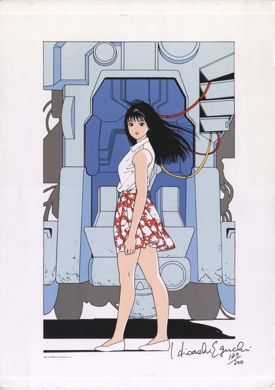 江口寿史サイン入りカラー複製イラスト「老人Z」