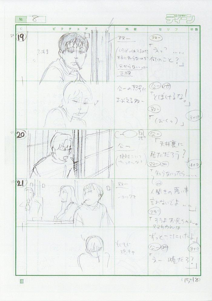 伊藤潤二 「マニアック」 絵コンテ