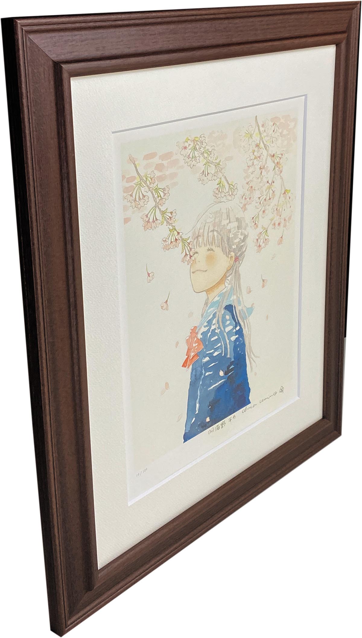 3125］ 羽海野チカ 直筆サイン入りカラー複製イラスト「3月のライオン