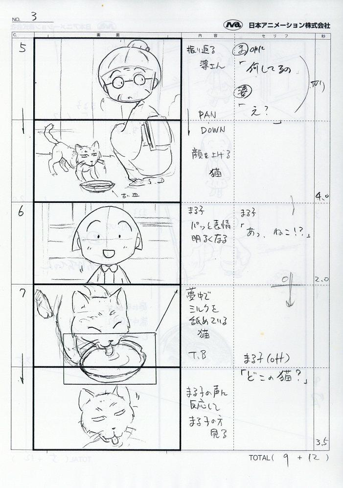 ちびまる子ちゃん 絵コンテ[制作素材]
