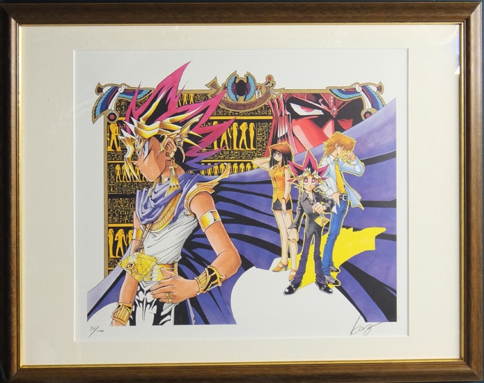 Kazuki Takahashi 直筆サイン入りカラー複製イラスト / Yu-Gi-Oh!