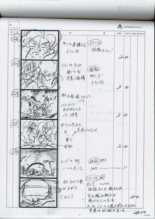 ドラゴンボールZ 絵コンテ