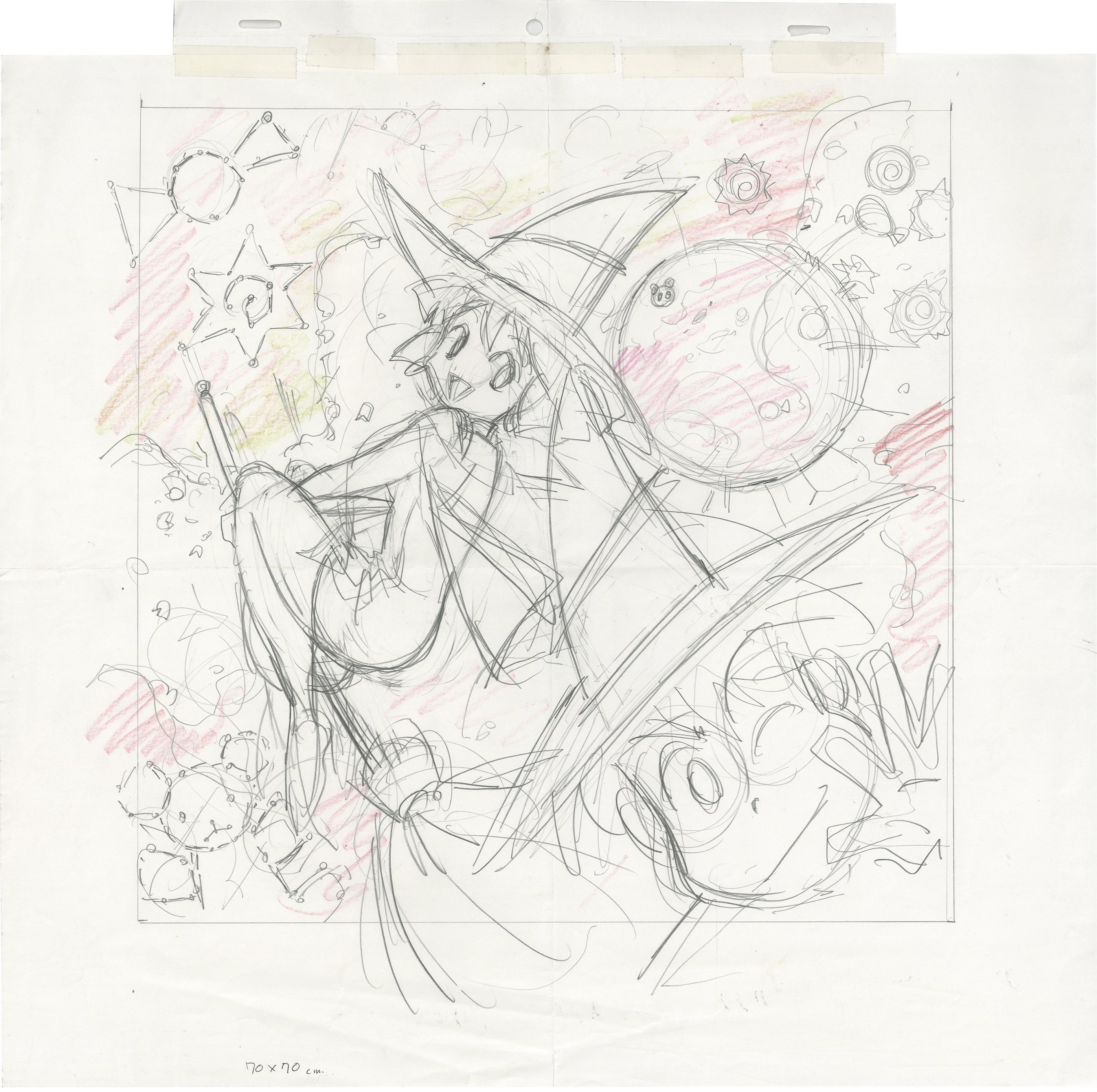 3302］ 魔法使いTai! 版権ラフ原画 / 直筆:伊藤郁子