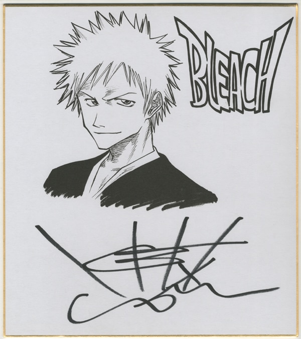 PG-3763]BLEACH 直筆サイン入り複製色紙 久保帯人