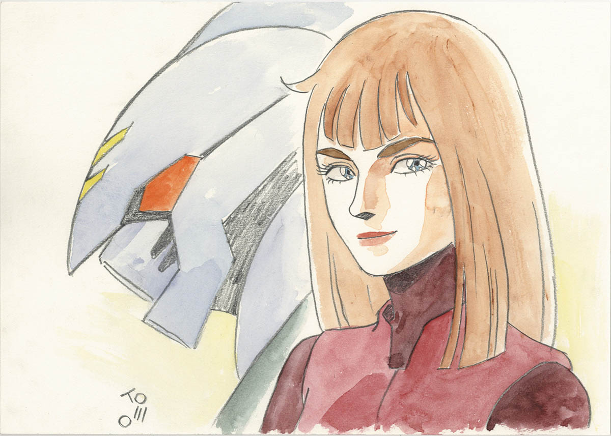 湖川友謙直筆カラーイラスト「聖戦士ダンバイン」マーベル・フローズン